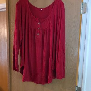 Red Long Sleeve Tunic